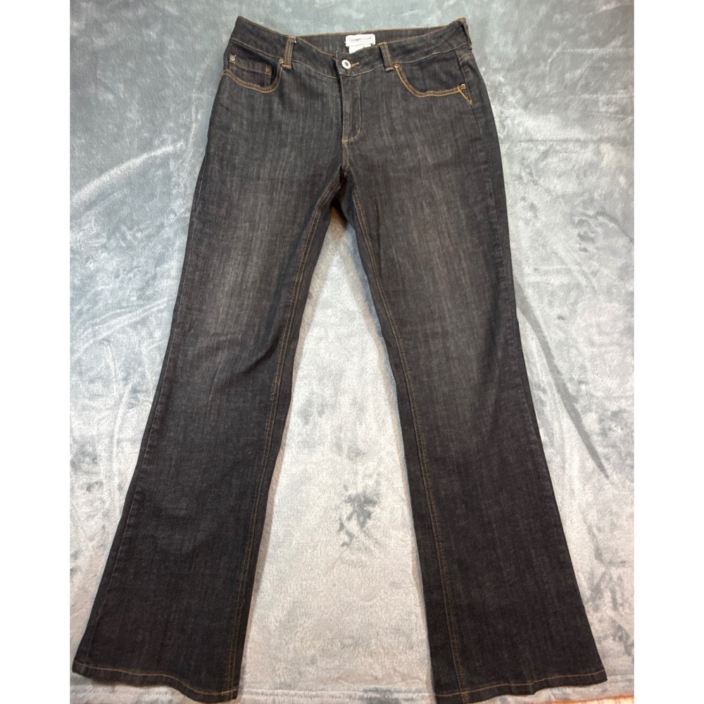 Coldwater Creek Womens 10 Dark Wash Bootcut Denim Jeans Stretch Mid Rise Indigo